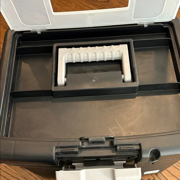 Storex Portable File Box with Top Organizer - Picture 6 of 8